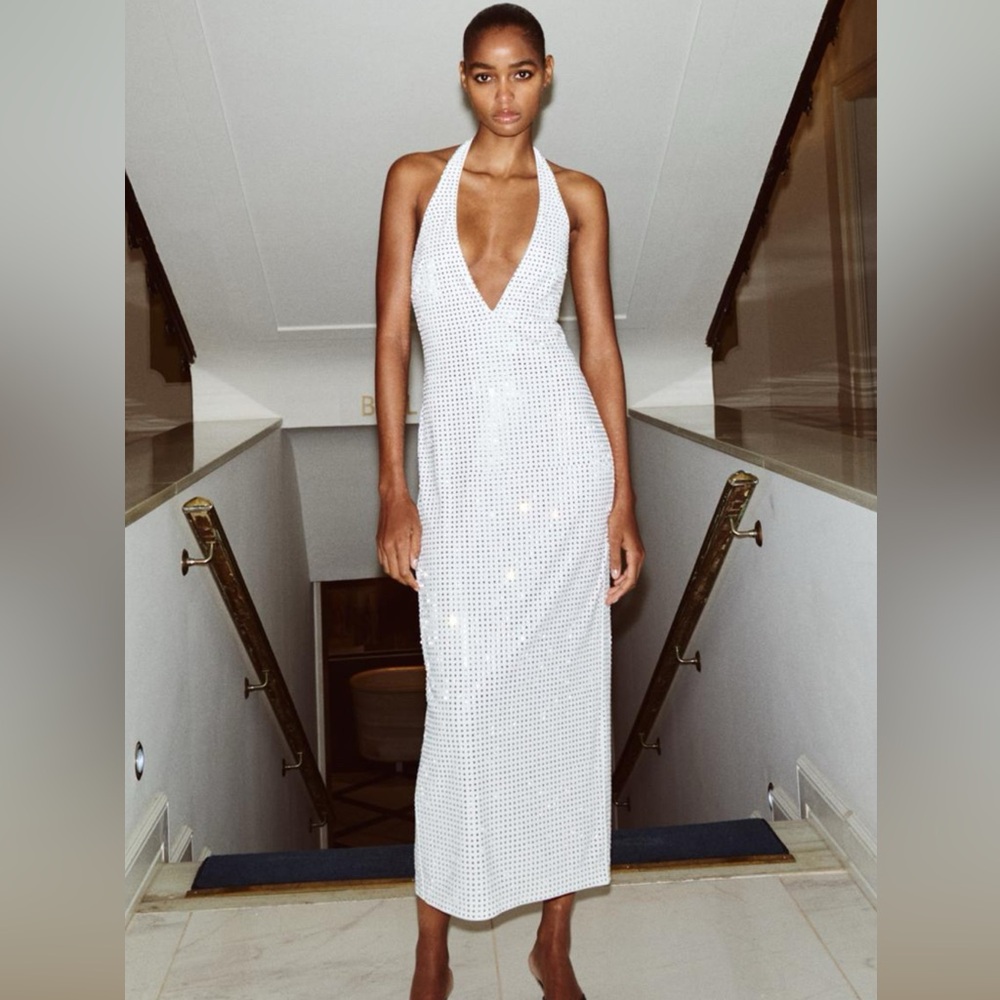 Zara halter midi dress